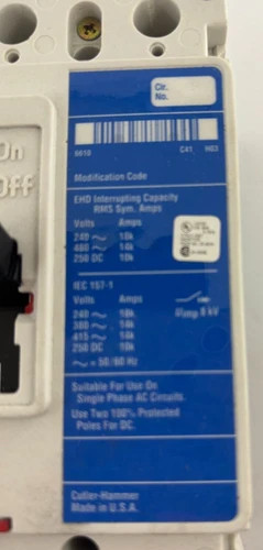 Cutler-Hammer EHD3025 Series C Industrial Circuit Breaker — product image 4 of 6