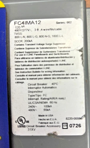 Square D SurgeLogic FC4IMA12 Surge Protective Device — product image 3 of 6