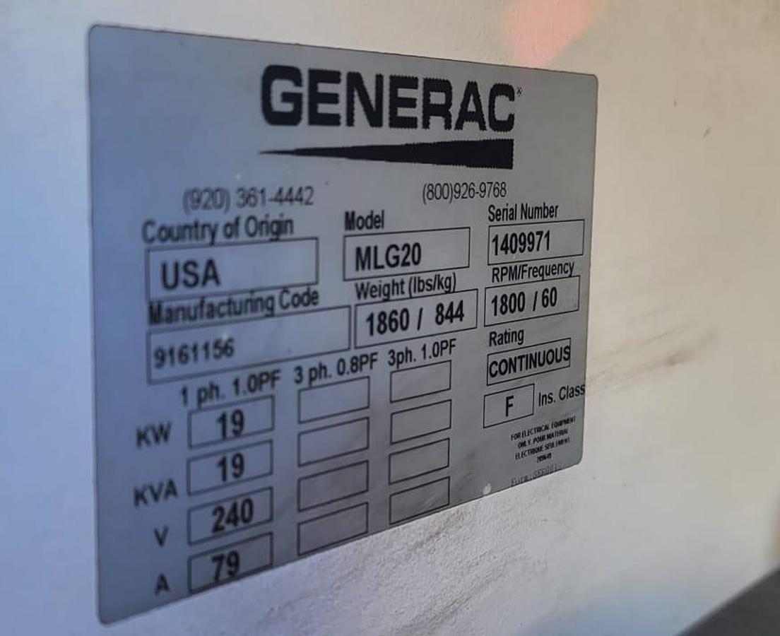 Generac MLG20 20kW Mobile Diesel Generator — product image 2 of 3