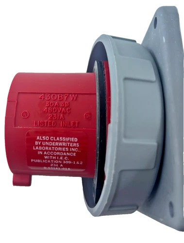Hubbell 430B7W Flanged Inlet Watertight Pin and Sleeve — product image 4 of 6