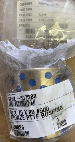 Oiles SPBL-607580 #500SP SL-4 Bronze PTFE Bushing