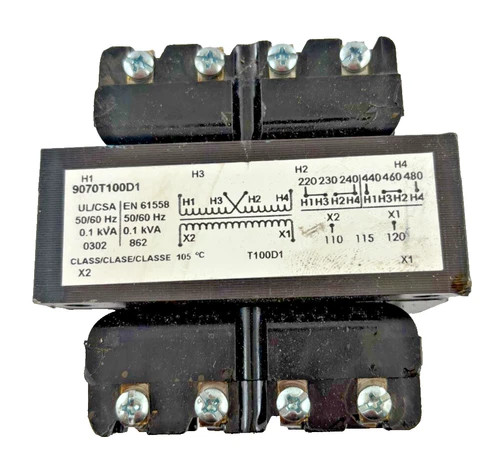 Square D Industrial Control Transformer 9070T100D1 — primary product image