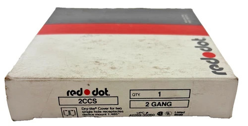 Red Dot 2CCS Dry-Tite Weatherproof Cover for Two Single Hole Receptacles, 2 Gang — primary product image