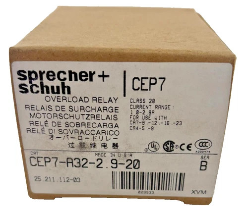 Sprecher + Schuh CEP7-A32 Overload Relay