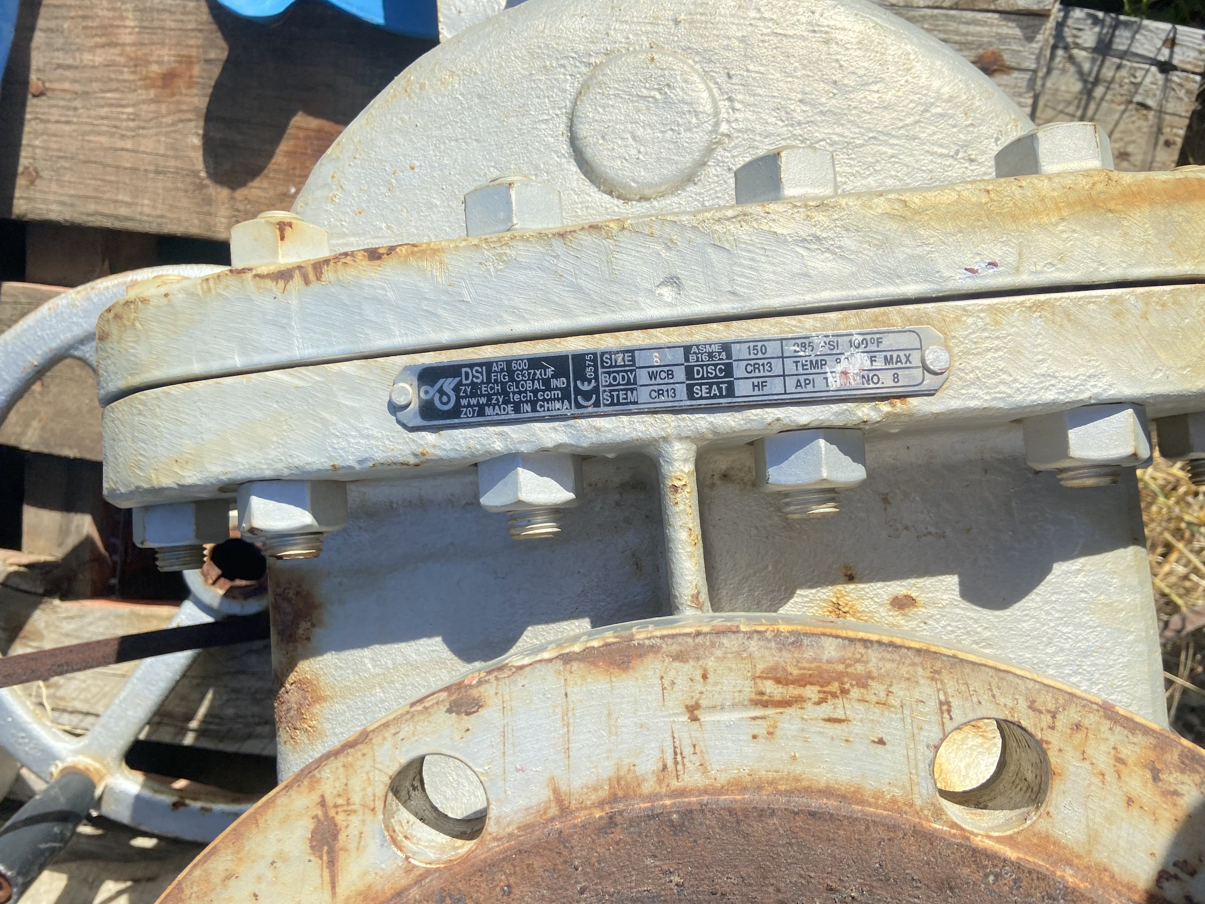 Zy-Tech Global Industries 8-Inch Class 150 Gate Valve Model G37XUD with BG107 Gear Operator — product image 2 of 4