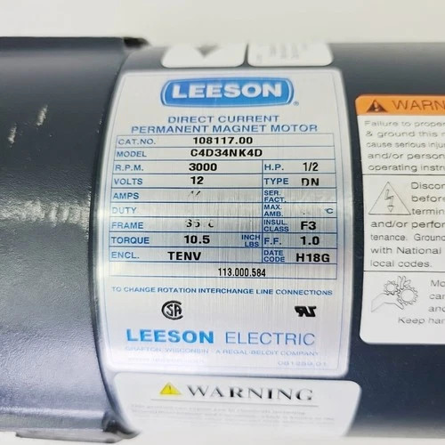 Scot Pump B48378X441J05XX Bronze Centrifugal Pump with Leeson 0.5 HP DC Motor, 1.5" NPT — product image 7 of 8