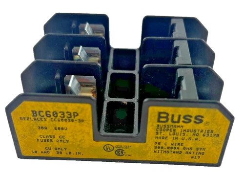 Bussmann BC6033P 3-Pole Class CC Fuse Block — primary product image