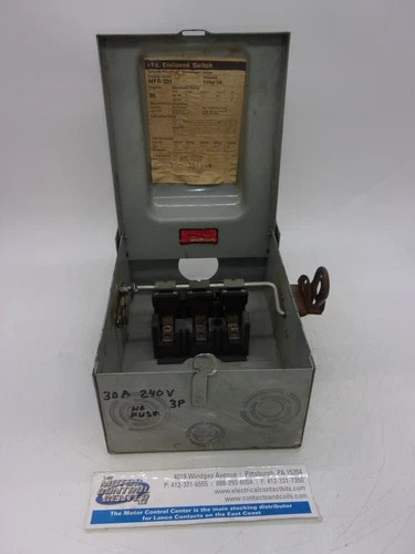 ITE NFR321 General Duty Enclosed Switch 30A 240V 3P Non-Fusible NEMA 3R — product image 2 of 8