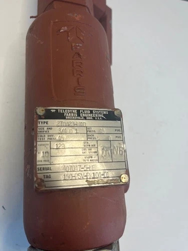 Farris Engineering 27DA23-140 Safety Pressure Relief Valve 3/4" x 1" — product image 2 of 6