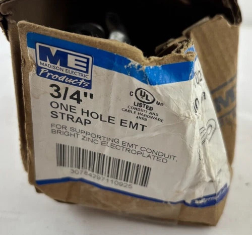 Madison Electric 3/4" One Hole EMT Conduit Strap (Lot of 23) — primary product image