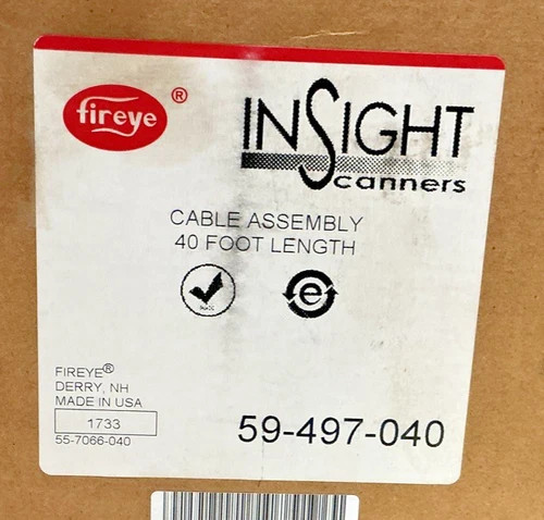 Fireye 59-497-040 Insight Scanner Cable Assembly - 40 Foot Length — product image 2 of 6