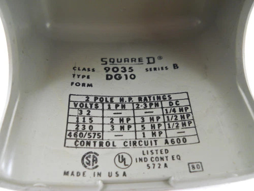 Square D 9035 DG10 Float Switch with Arm, Series B — product image 3 of 7