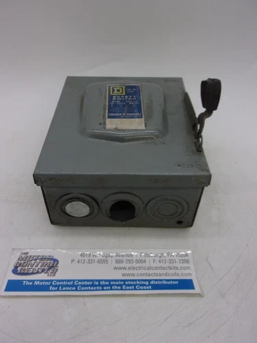 Square D D321 General Duty Safety Switch, 30A, 3P, Fusible, 240V, NEMA 1 — product image 7 of 7