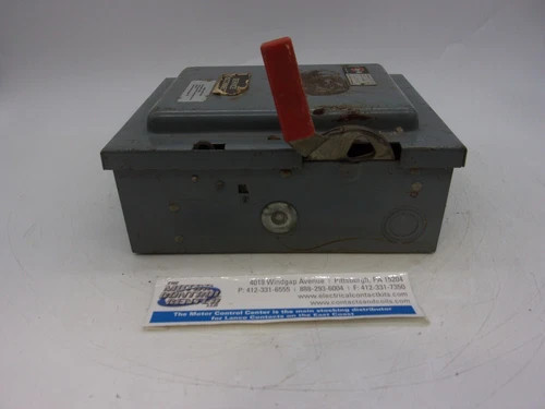 Cutler-Hammer DU361U Heavy Duty Safety Switch 30A 600V 3P Non-Fusible NEMA 1 — product image 5 of 8