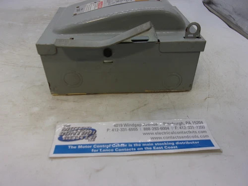ITE JU321 Heavy Duty Safety Switch, 30A, 240V, 3 Pole, Non-Fusible, NEMA 1 — product image 7 of 8