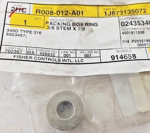 Fisher Controls 1J873135072 Packing Box Ring — primary product image