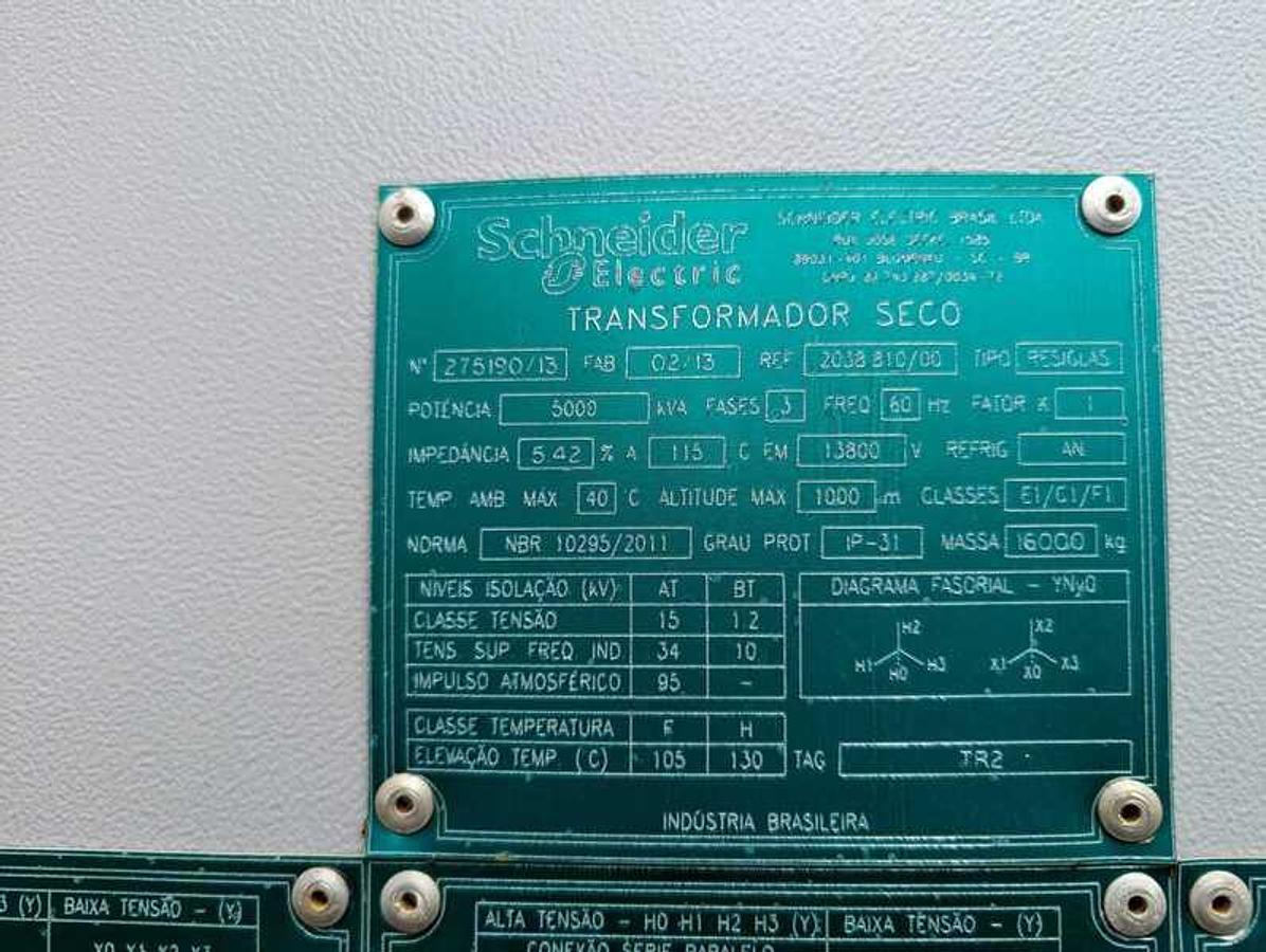 Schneider Electric 5000 kVA Dry-Type Transformer 13.8 kV / 0.6-0.69 kV — product image 2 of 2