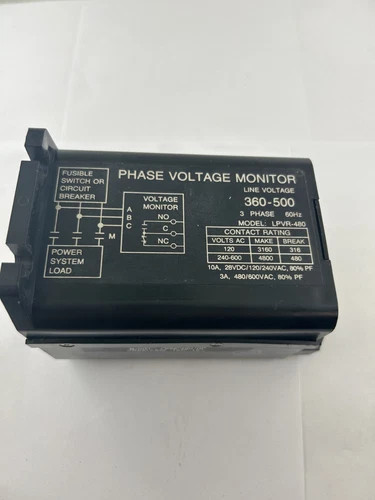 Instrument Transformers LPVR-480 Phase Voltage Relay Monitor 360-500V 3PH 60Hz — product image 2 of 4