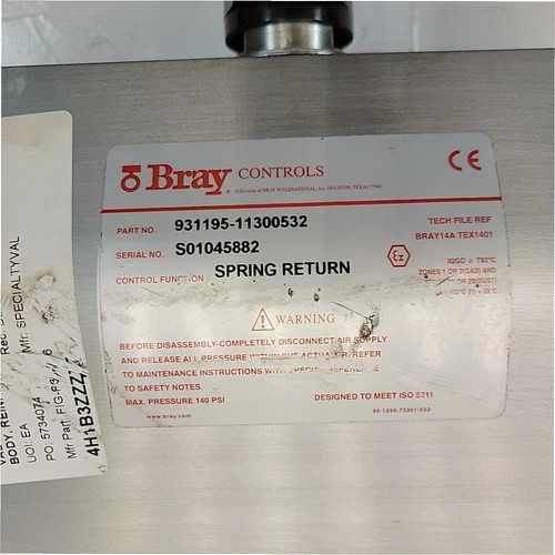 Bray Controls Flow-Tek F30 2-Inch Pneumatic Ball Valve, 316 Stainless Steel — product image 10 of 10