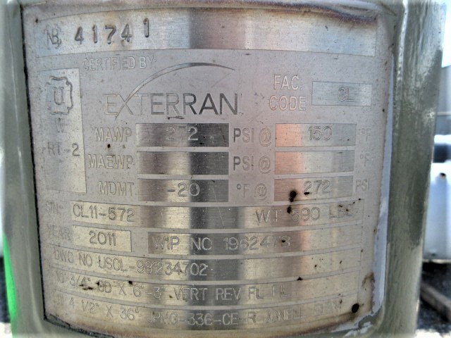 Exterran Vertical Filter Vessel 10 3/4" OD x 6'3" — product image 7 of 14