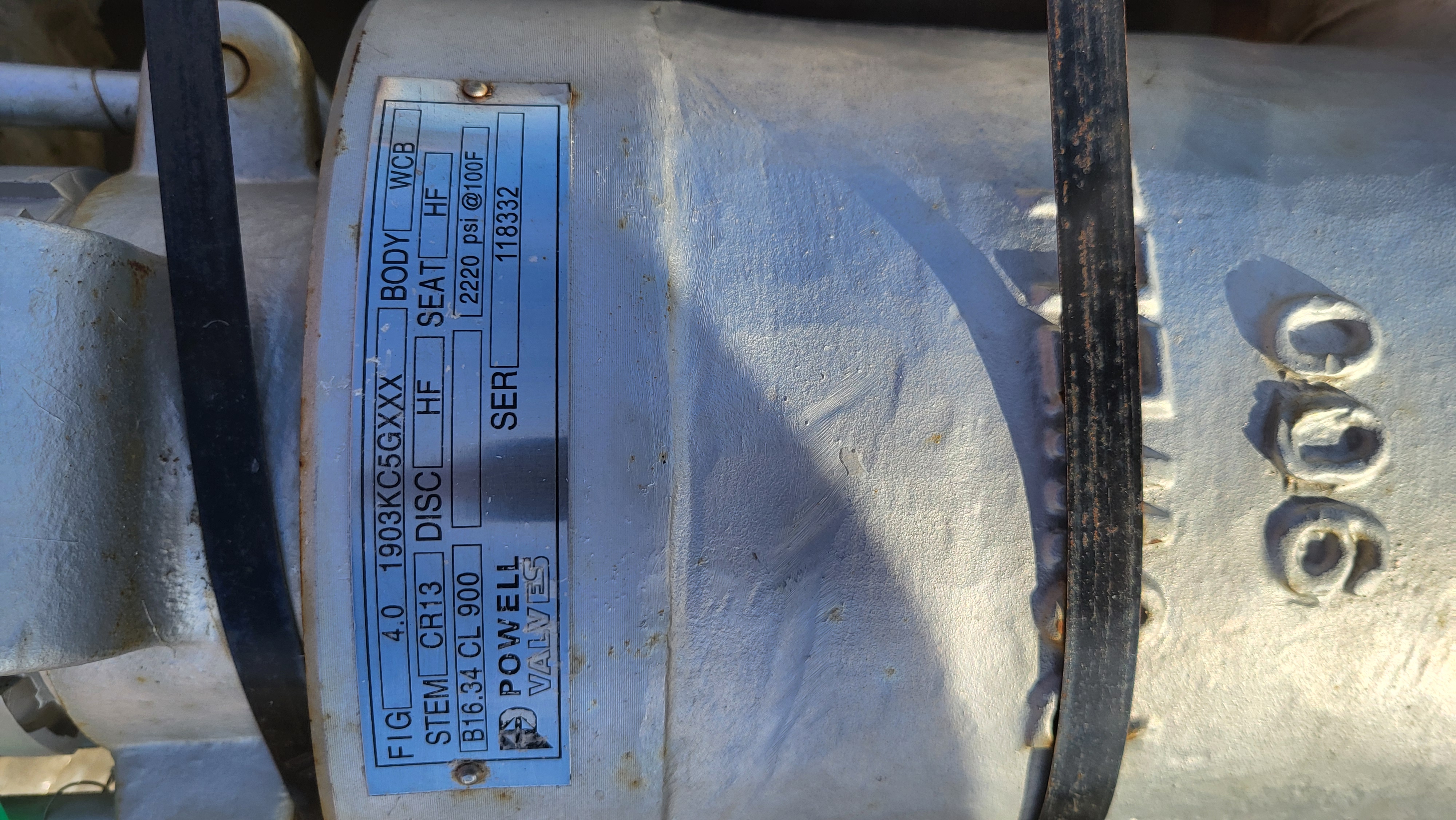 Powell Valves 4-Inch Class 900 Pressure Seal Gate Valve Fig. 1903KC5GXXXHF — product image 3 of 4