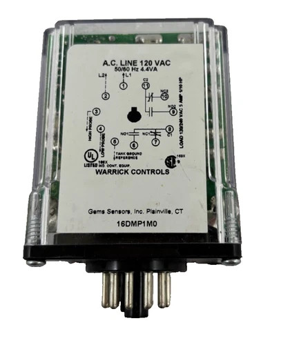 Warrick Controls 16DMP1M0 Dual Function Plug-In Level Control Relay