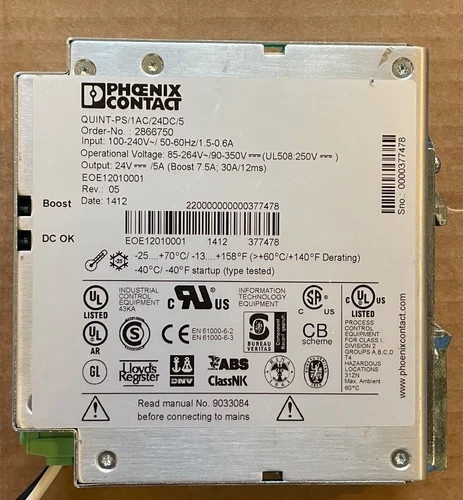Phoenix Contact QUINT-PS/1AC/24DC/5 Power Supply — primary product image