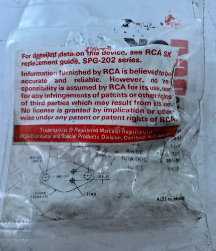 RCA SK3042 Silicon Controlled Rectifier (SCR) for TV Horizontal Output — product image 3 of 3