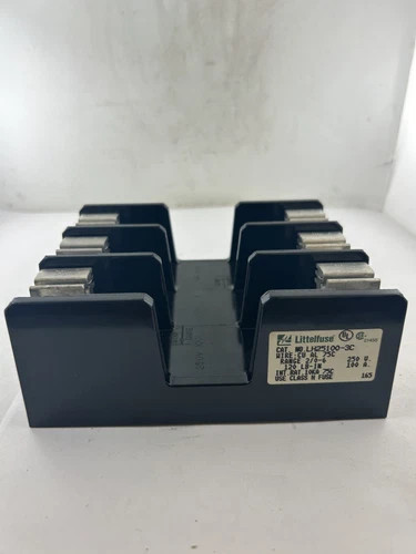 Littelfuse LH25100-3C Class H Fuse Block, 250V, 100A, 3-Pole