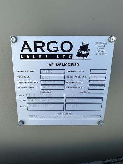 400 BBL Partially Internally Coated Tank — product image 6 of 6