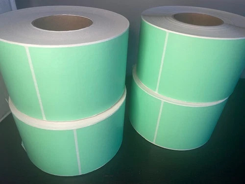EIM Thermal Transfer Labels 640056 Green 4"x6" Perforated — product image 2 of 4