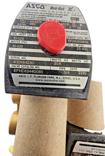 ASCO RedHat EFHC8344G080 3/8 Inch Brass 4-Way Solenoid Valve