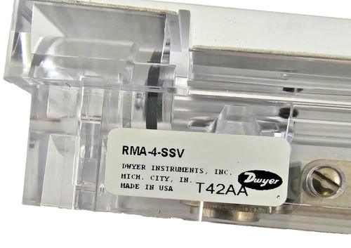 Dwyer Rate-Master Flowmeter RMA-4-SSV, 0-5 SCFH Air, Stainless Steel Valve — product image 2 of 7