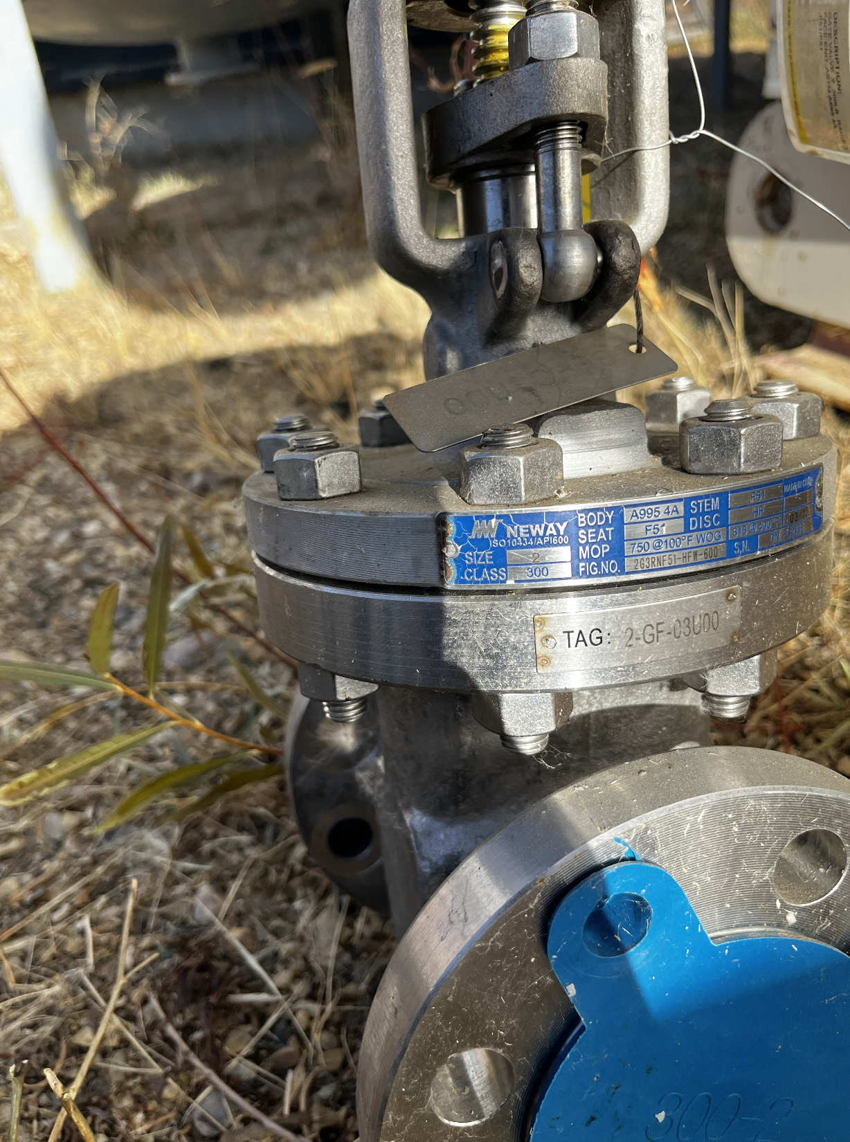Neway 2 Inch Class 300 Duplex Stainless Steel Gate Valve 2G3RNF51-HFW600 — product image 3 of 4