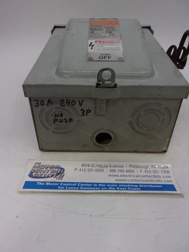 ITE NFR321 General Duty Enclosed Switch 30A 240V 3P Non-Fusible NEMA 3R — product image 5 of 8