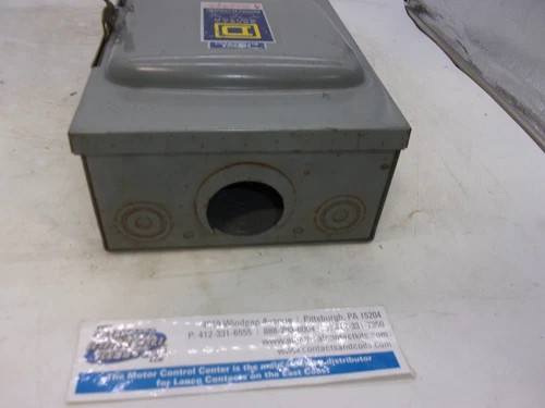 Square D D222N Fusible Safety Switch, 60A, 240V, 2-Pole, NEMA 1 — product image 7 of 8