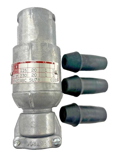 Killark KP-20ABC SU78 20A 115/230V AC Industrial Pin and Sleeve Plug