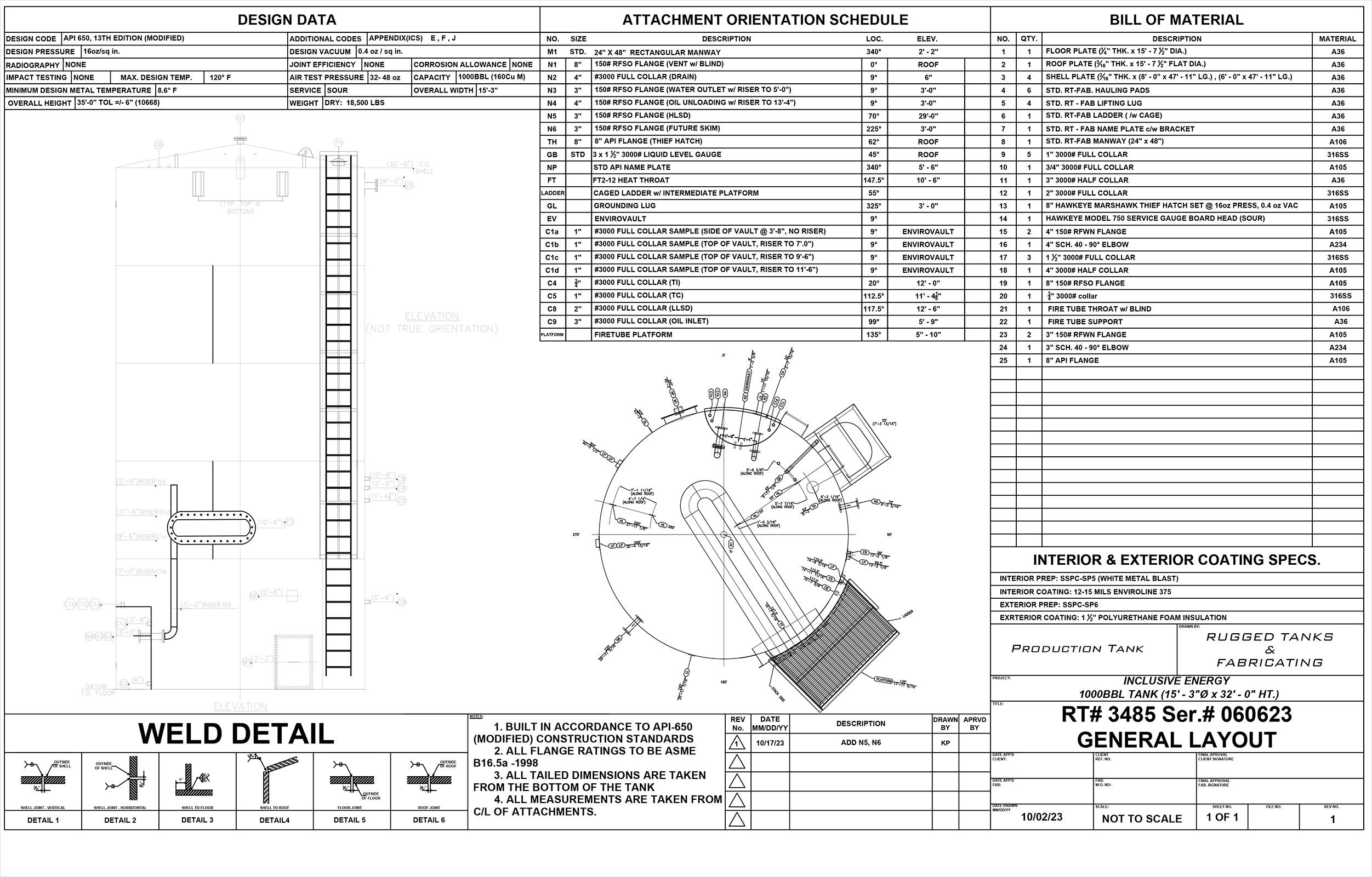 New 1000 BBL Production & Sales Tanks — product image 3 of 6
