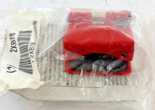 Hubbell HBLSCR Single Pole Snap Back Cover, Red — product image 3 of 4