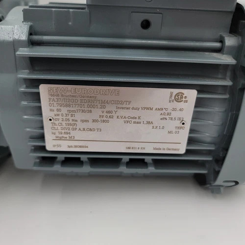 SEW-Eurodrive FA37/II2GD EDRN71M4 Parallel Shaft Helical Gearmotor — product image 11 of 12