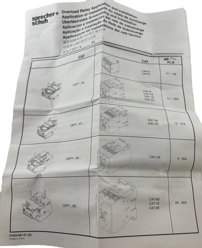 Sprecher + Schuh Overload Relay CEP7-A32-2 9-20 Series B — product image 7 of 7