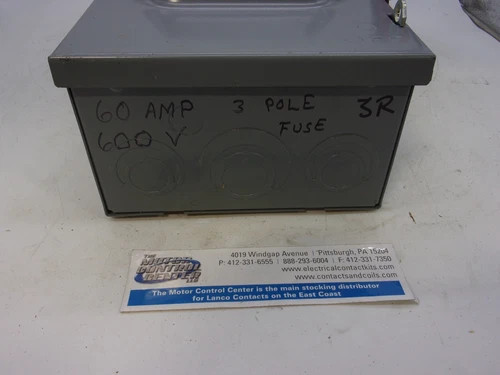 Square D H362RB Heavy Duty Safety Switch, 60A, 600V, 3-Pole, Fusible, NEMA 3R — product image 5 of 8