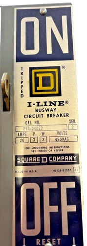 Square D I-Line Busway Circuit Breaker PFA-34020 — product image 3 of 6