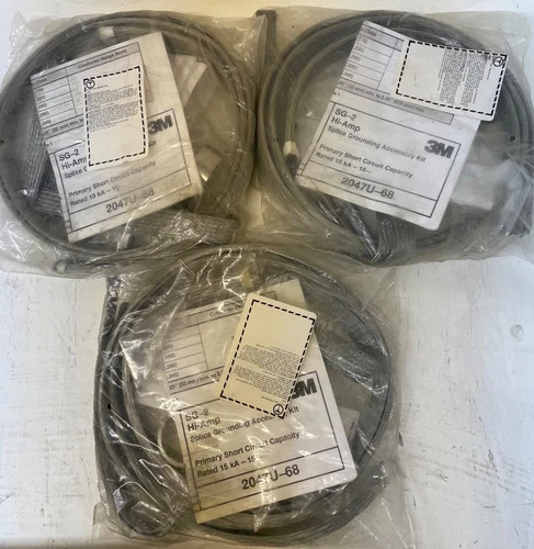 3M SG-2 Hi-Amp Splice Grounding Accessory Kit 2047U-68 (Lot of 3)