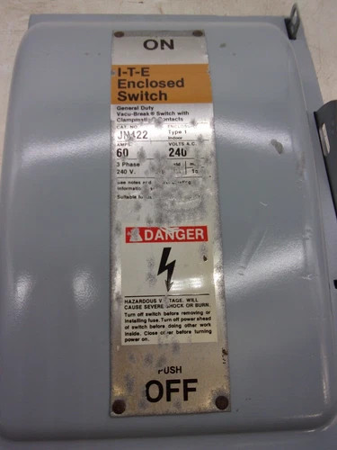 ITE JF422 Fusible Safety Switch, 3-Pole, 60A, 240V, NEMA 1 — product image 2 of 9