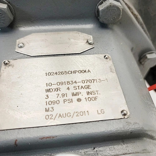 Flowserve WDXR 3x4 4-Stage High Pressure Multi-Stage Centrifugal Pump with 7.91 Inch Impeller — product image 15 of 16