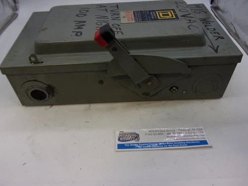 Square D H323N Heavy Duty Safety Switch, 100A, 240V, 3-Pole, Fusible, NEMA 1 — product image 6 of 8