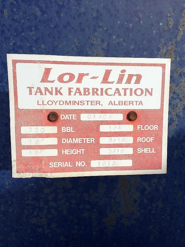 250 BBL Lor-Lin Double Wall Storage Tank — product image 2 of 6