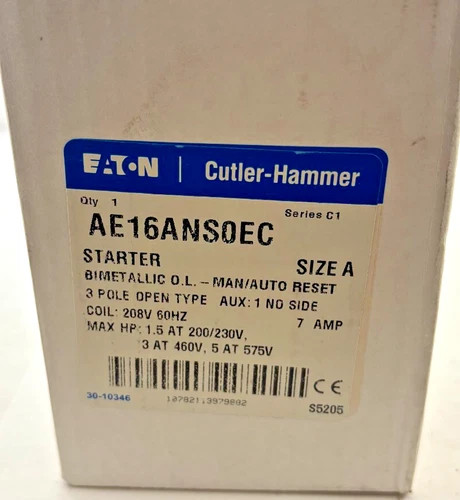 Eaton Cutler-Hammer AE16ANS0EC Freedom Series IEC Motor Starter Size A — primary product image