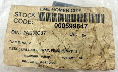 FloLok 306-3-316 Stainless Steel 3-Way Ball Valve 1/4" Female NPT x 1/4" Female NPT — product image 3 of 3